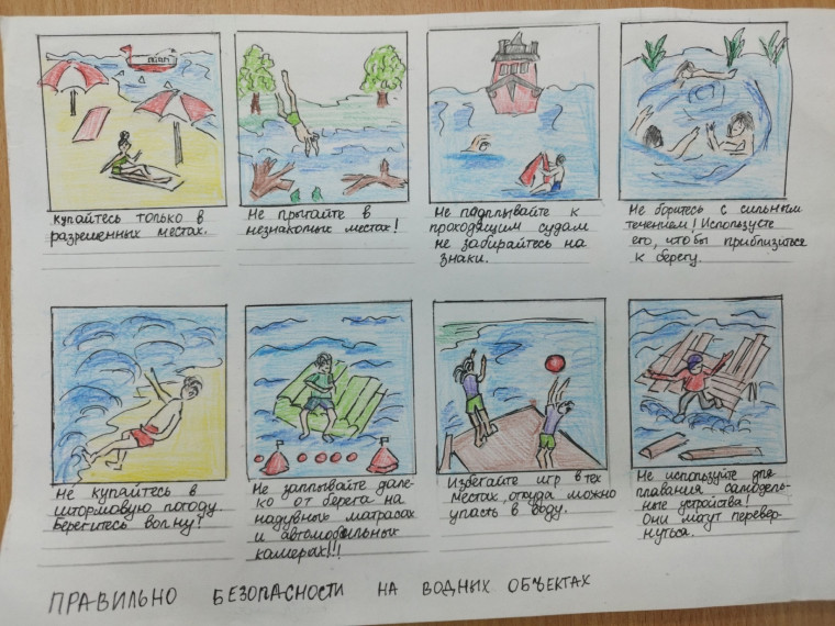 Конкурс рисунков и видеороликов по тематике соблюдения правил безопасности на водных объектах в весенний и летний периоды.